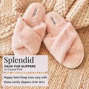 NWT Splendid Faux Fur Slippers